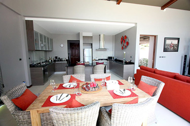 Dining,  Living and Kitchen Area